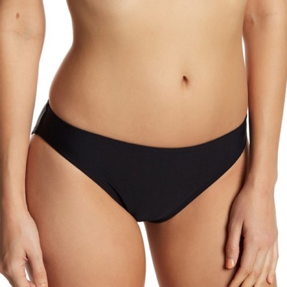 black hipster swim bottoms